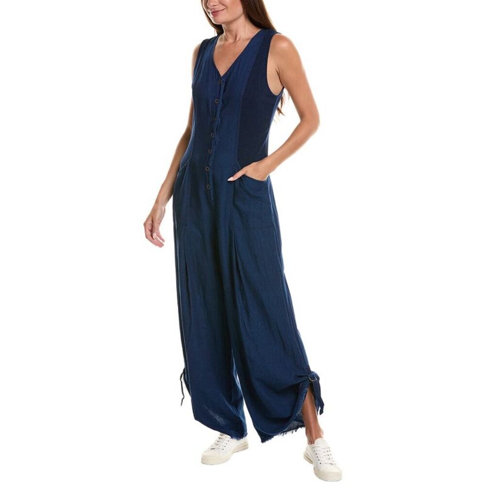 Xcvi Womens  Aisling Jumpsuit, Blue
